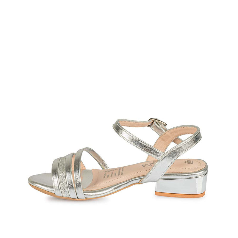 Sandalia D'orsay Casual Plata