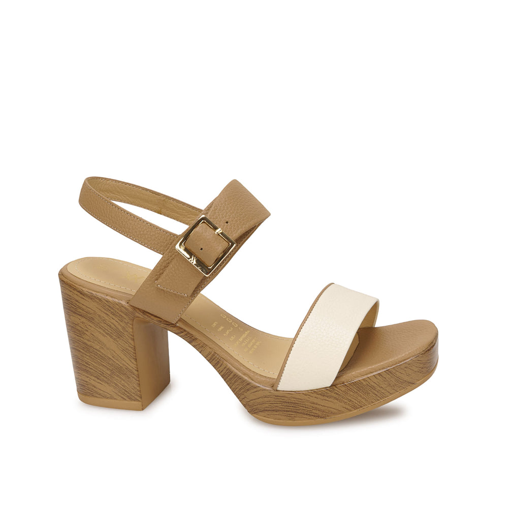 Sandalia D'orsay Casual Hueso