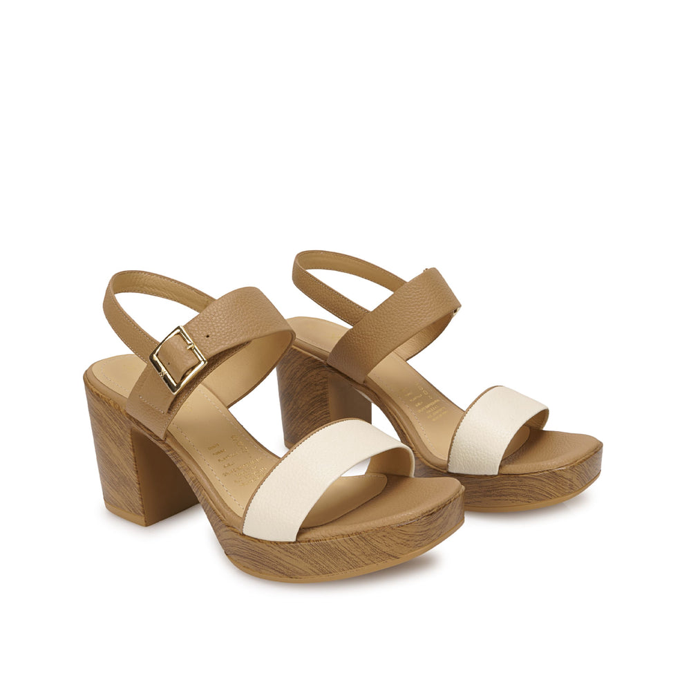 Sandalia D'orsay Casual Hueso