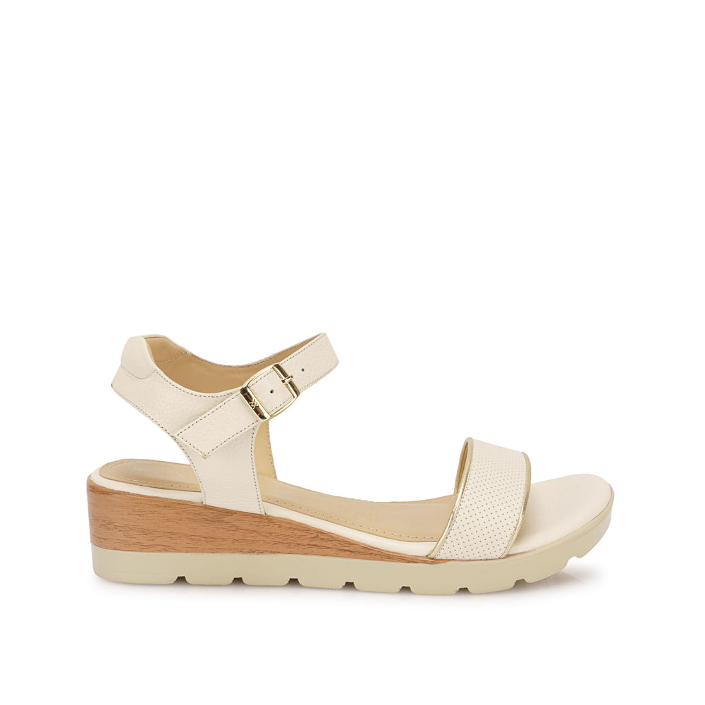 Sandalia D'orsay Casual Hueso