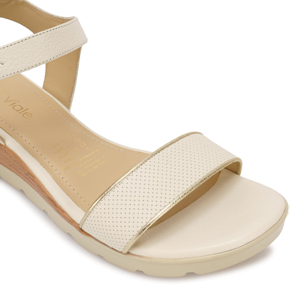 Sandalia D'orsay Casual Hueso