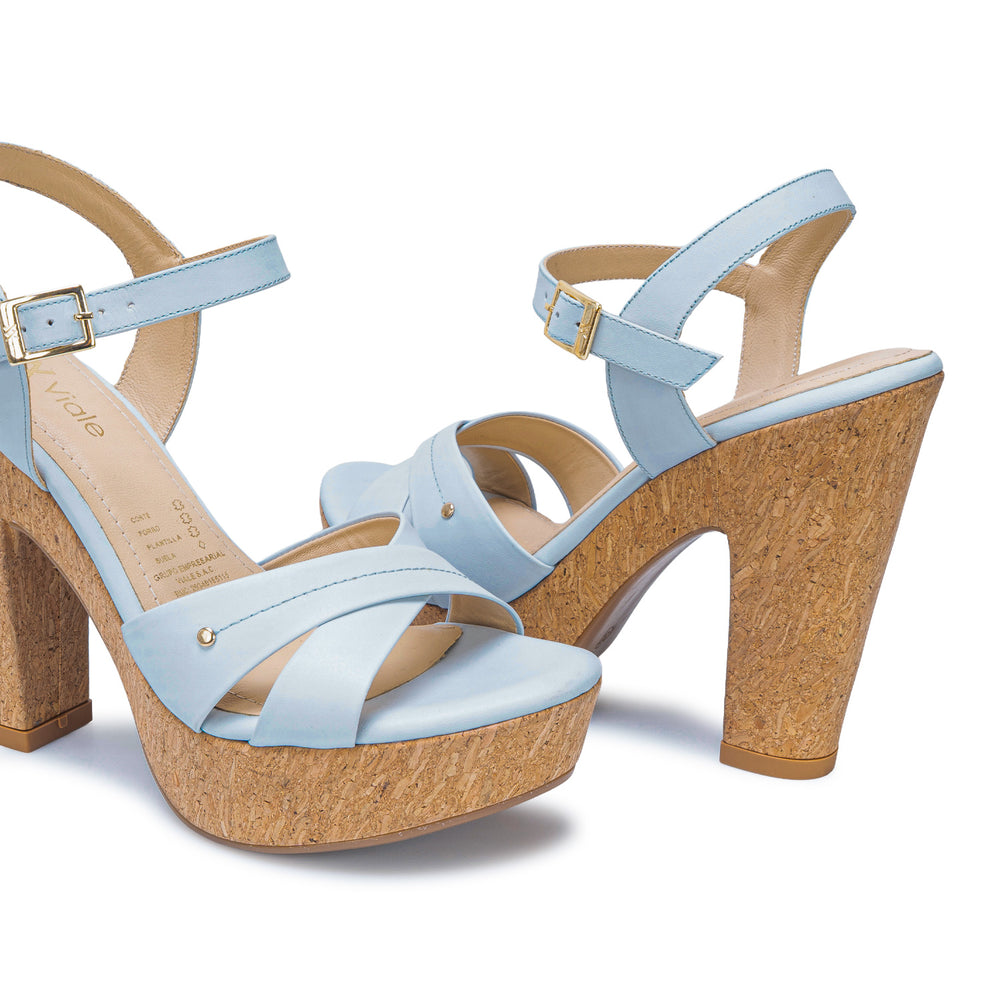 Sandalia D'Orsay Casual Celeste