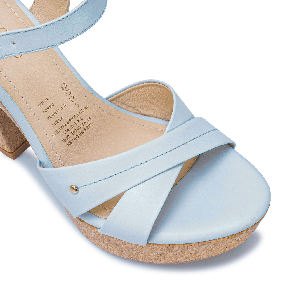 Sandalia D'Orsay Casual Celeste