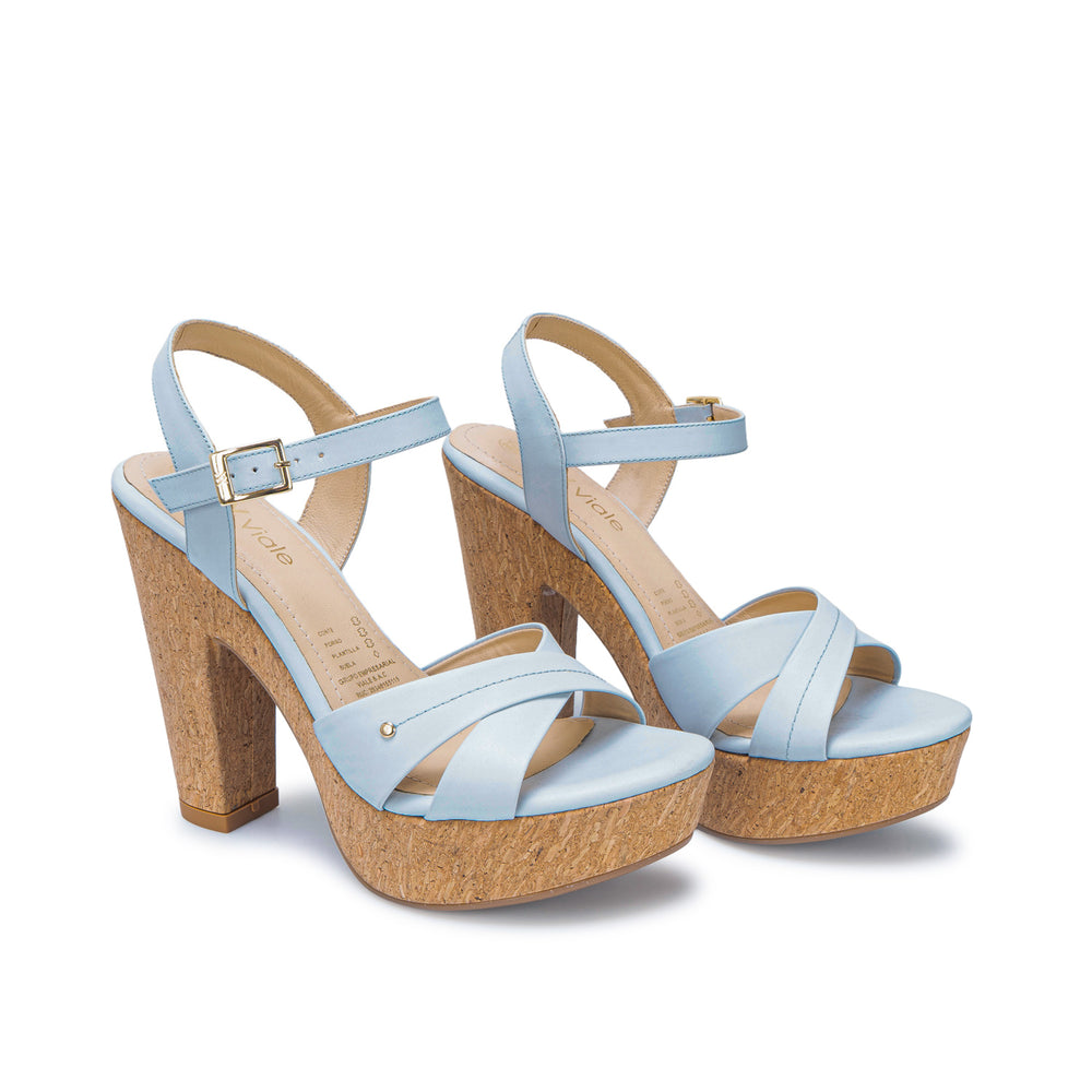 Sandalia D'Orsay Casual Celeste