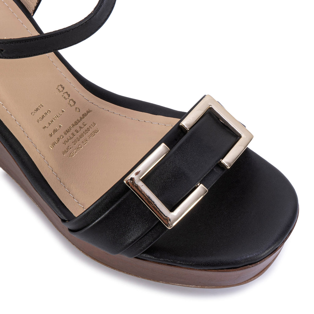 Sandalia D'Orsay Casual Negro