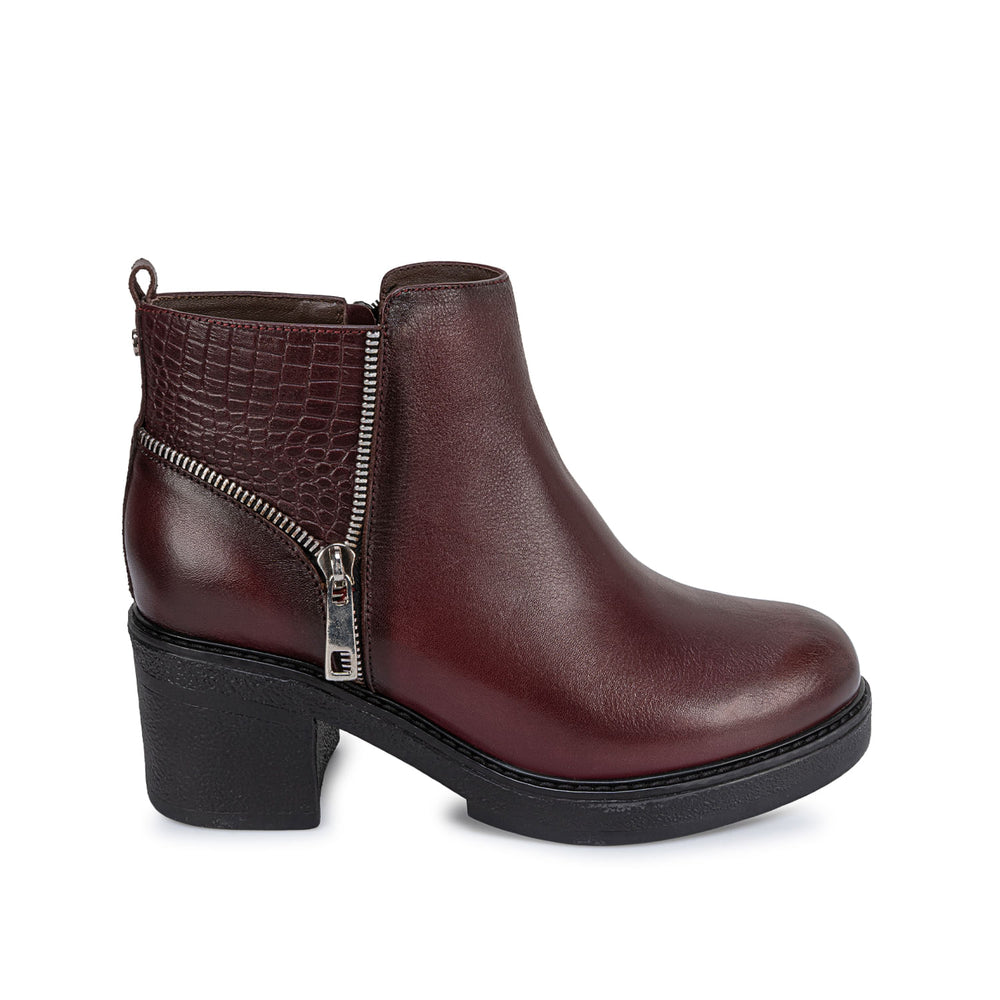 Botin Jodhpur Casual Cereza