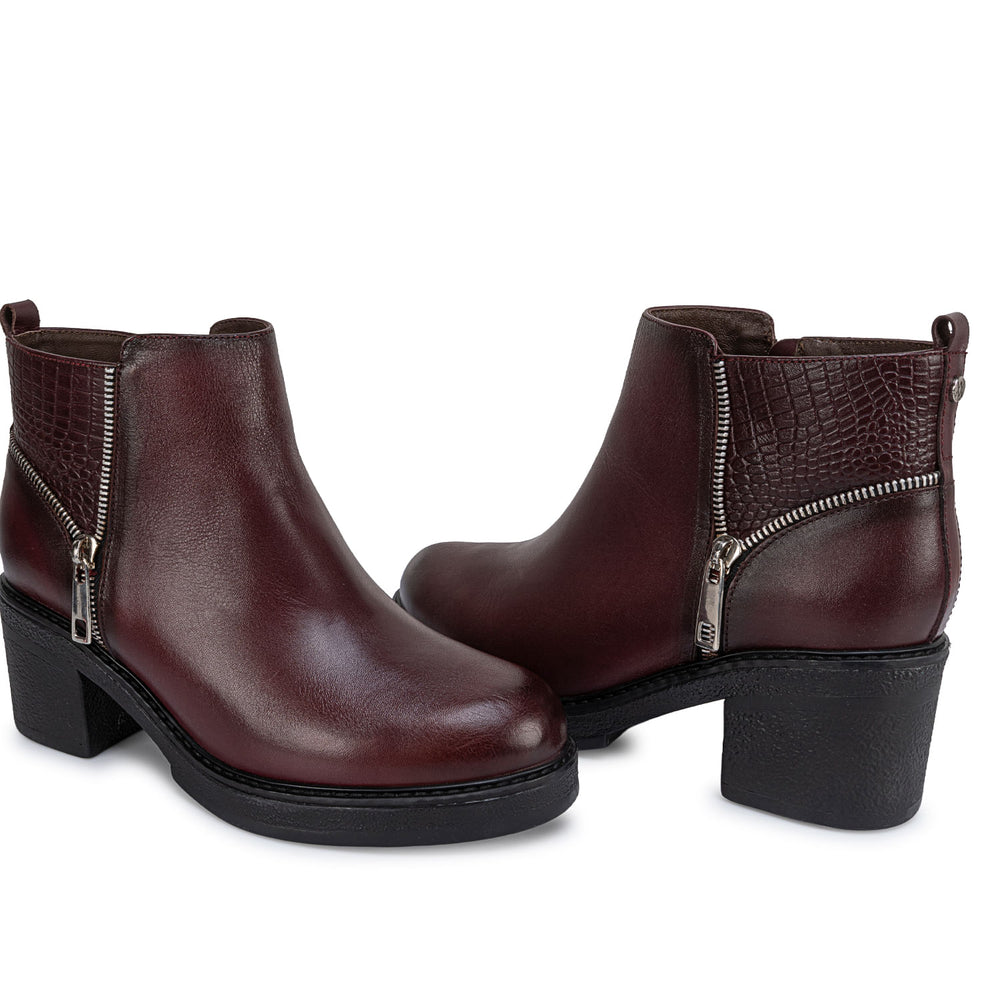 Botin Jodhpur Casual Cereza
