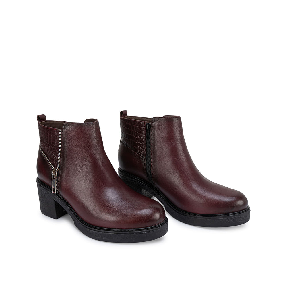 Botin Jodhpur Casual Cereza