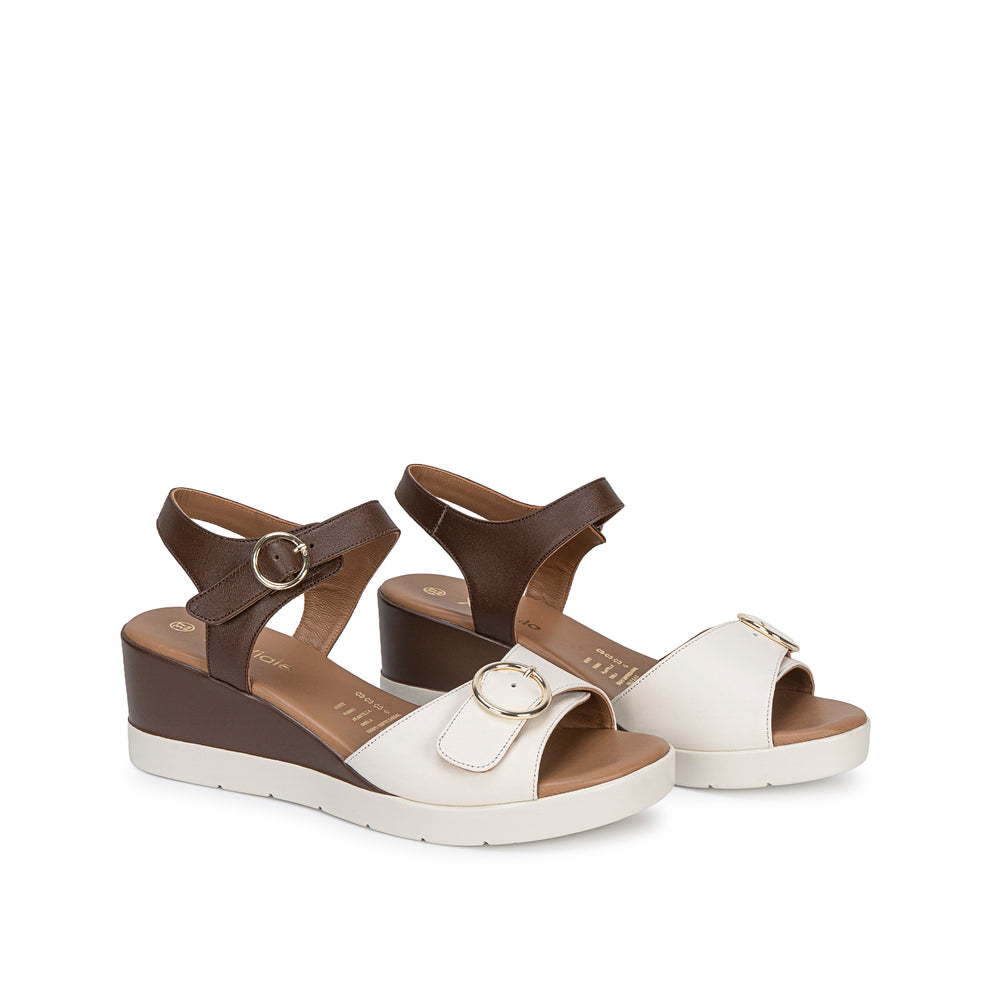 Sandalia D'Orsay Casual Marr/Hueso