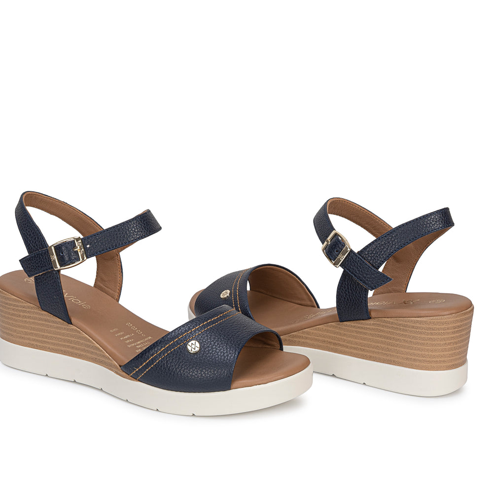 Sandalia D'Orsay Casual Azul