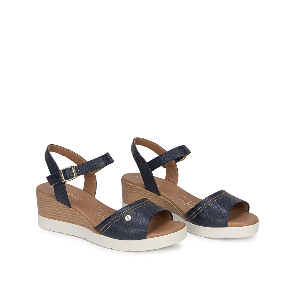 Sandalia D'Orsay Casual Azul