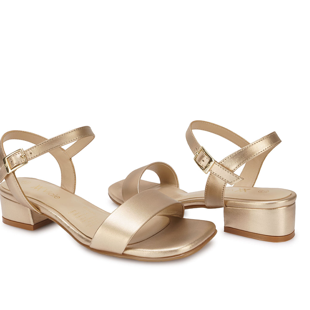 Sandalia D'orsay Casual Dorado