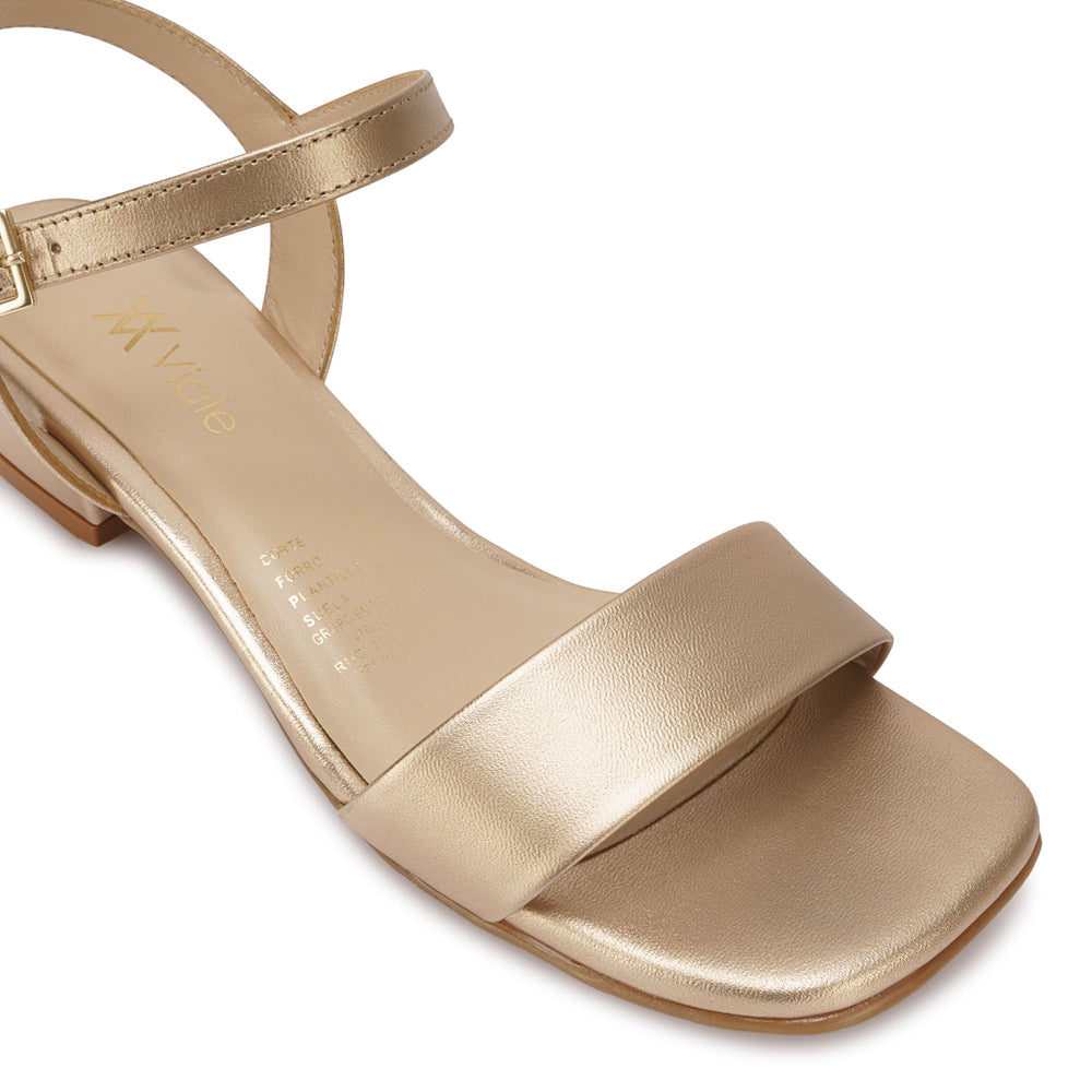 Sandalia D'orsay Casual Dorado