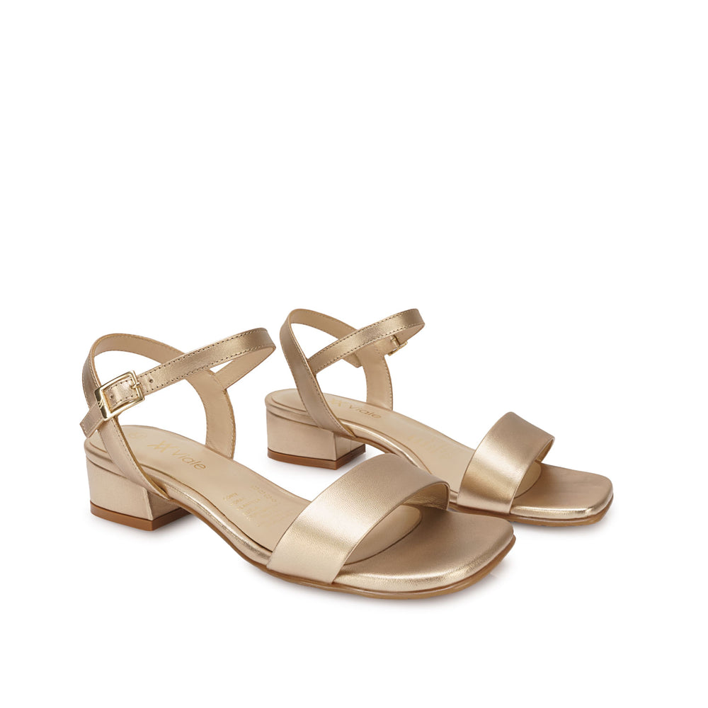 Sandalia D'orsay Casual Dorado