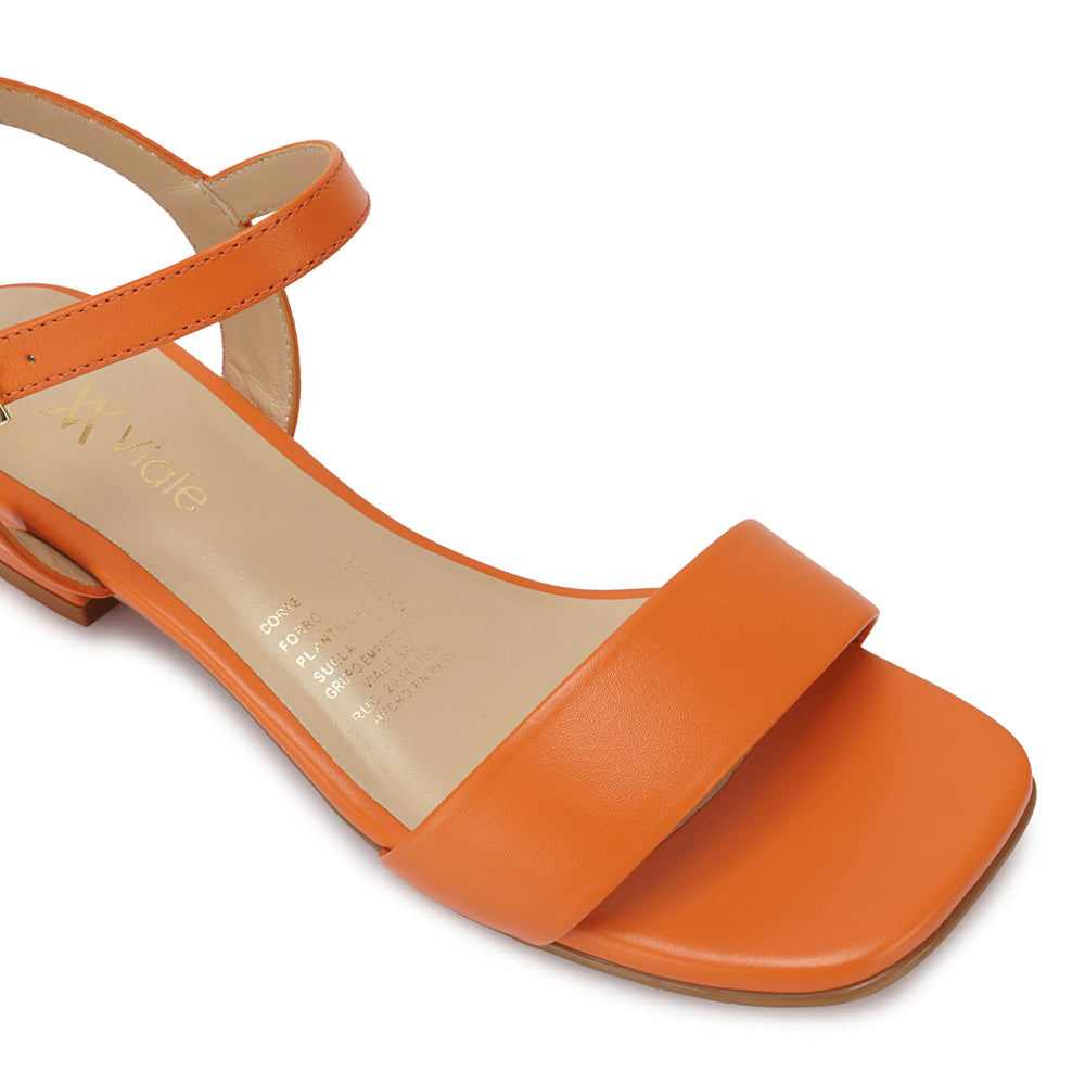 Sandalia D'orsay Casual Naranja