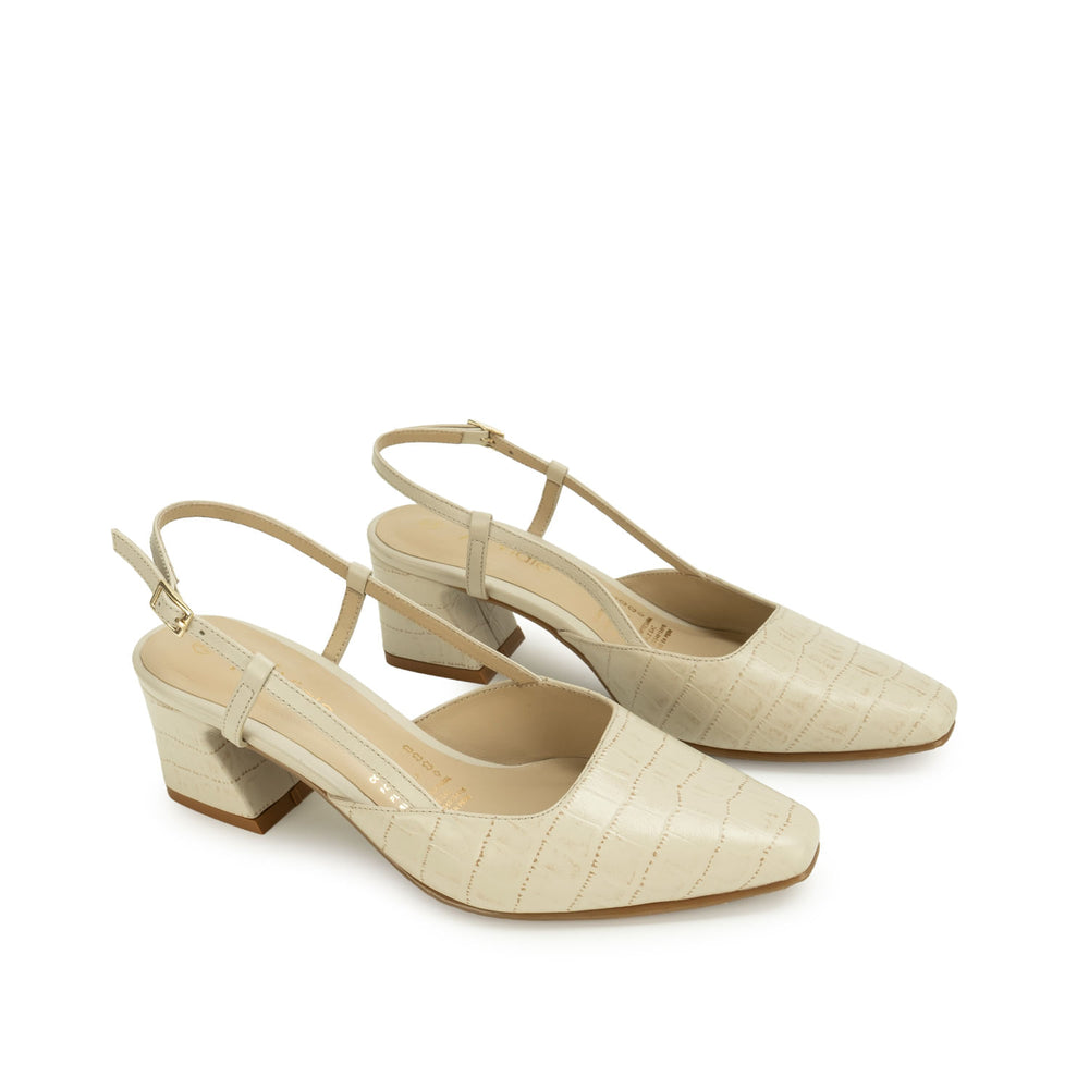 Zapato Stiletto Vestir Off White