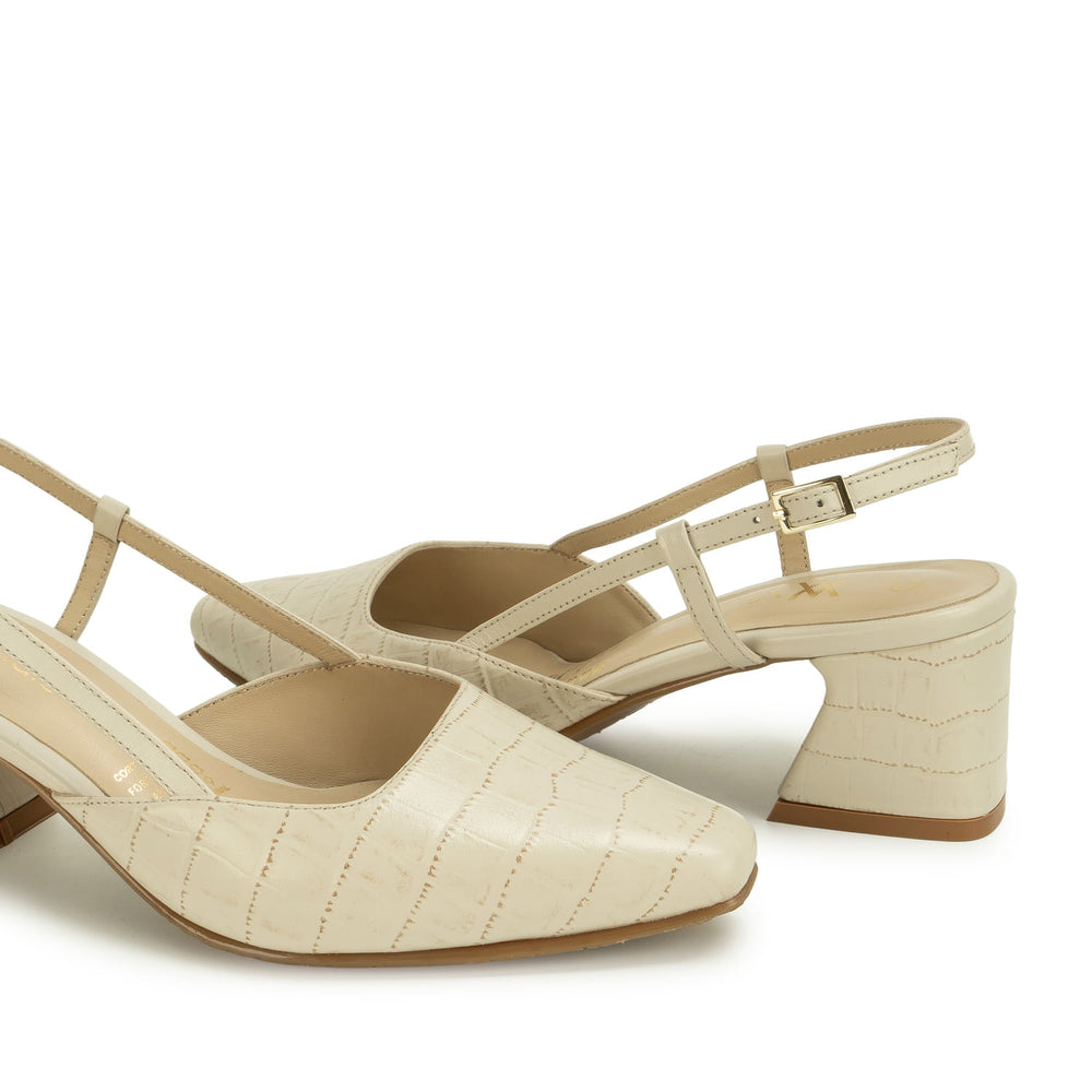 Zapato Stiletto Vestir Off White