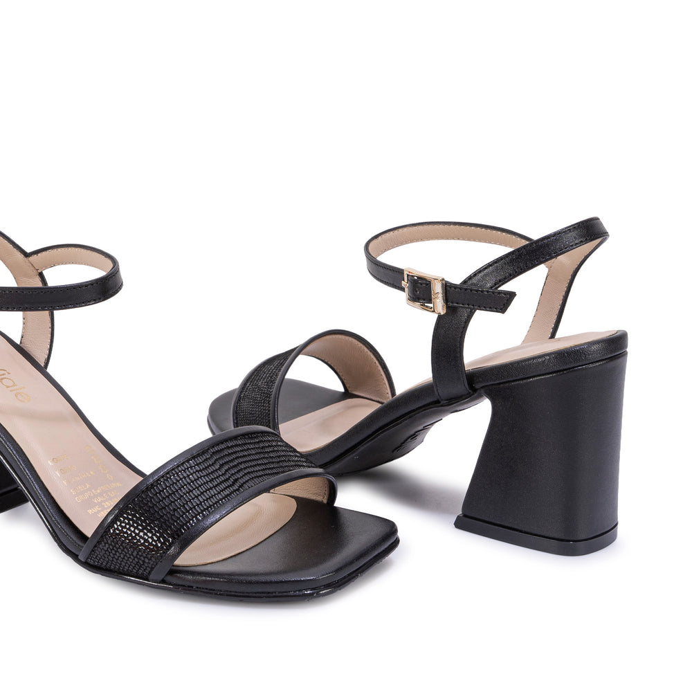 Sandalia D'Orsay de Vestir Negro