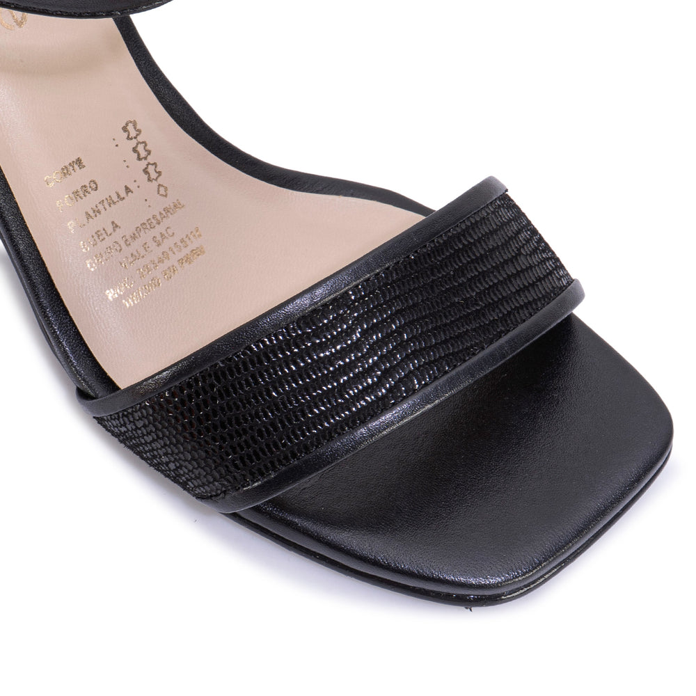 Sandalia D'Orsay de Vestir Negro