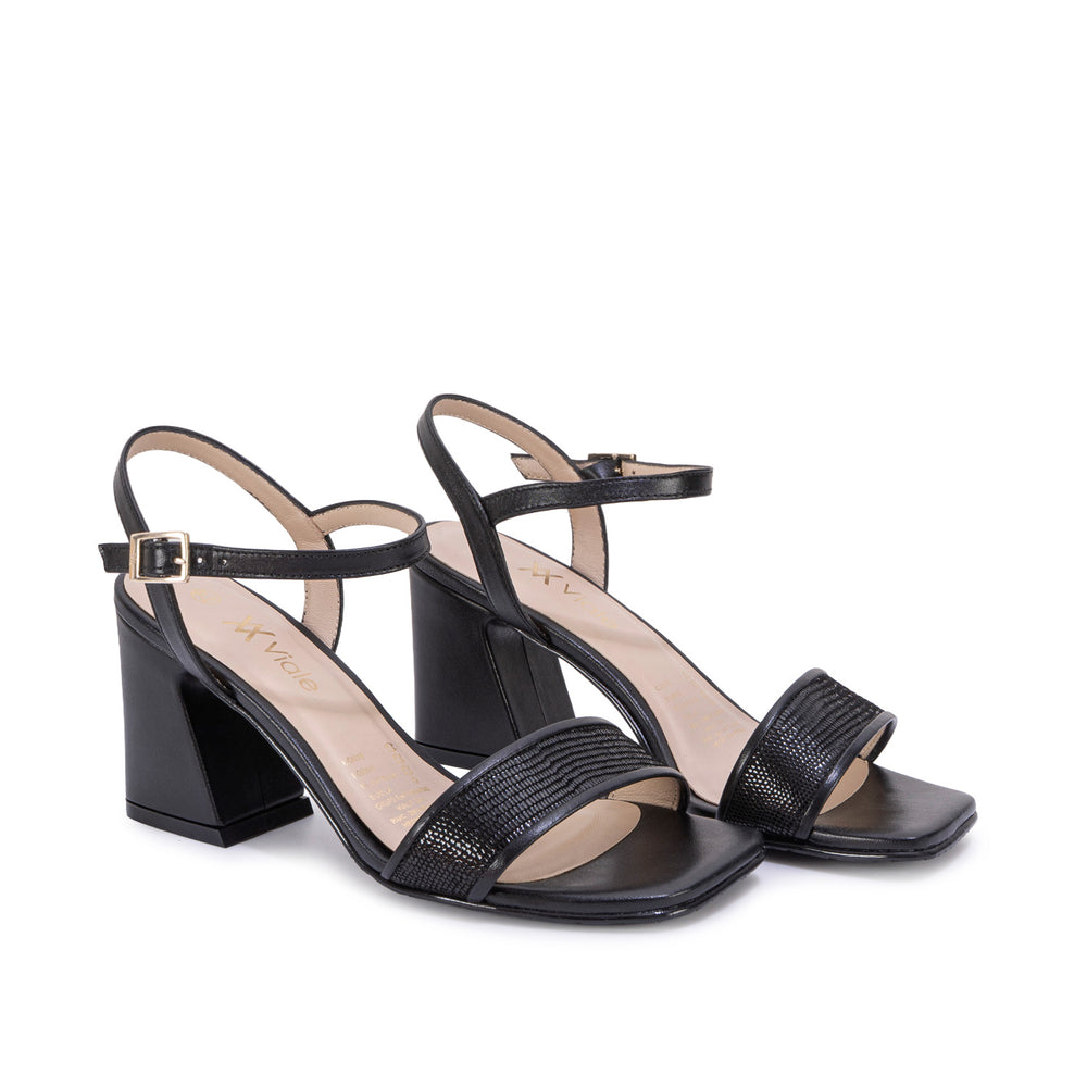 Sandalia D'Orsay de Vestir Negro