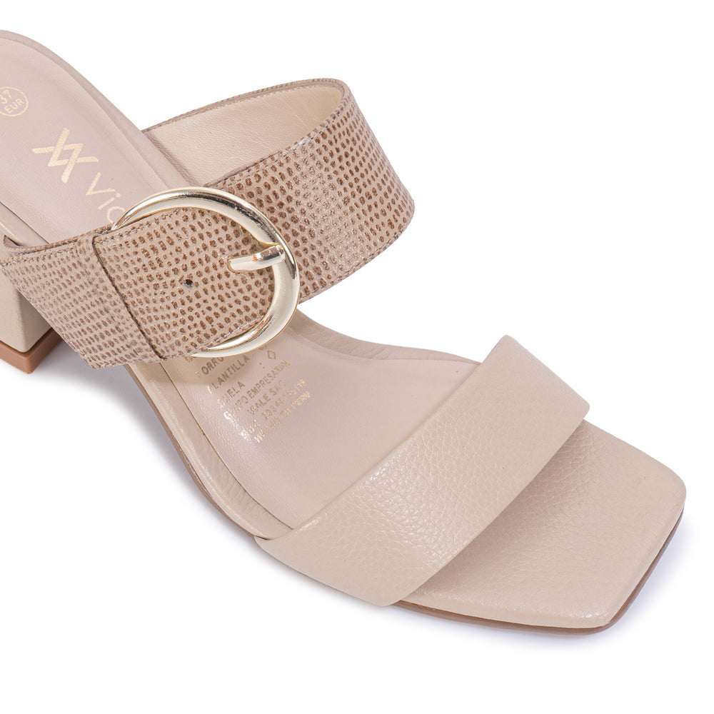 Sandalia Strap Casual Pele/Nude