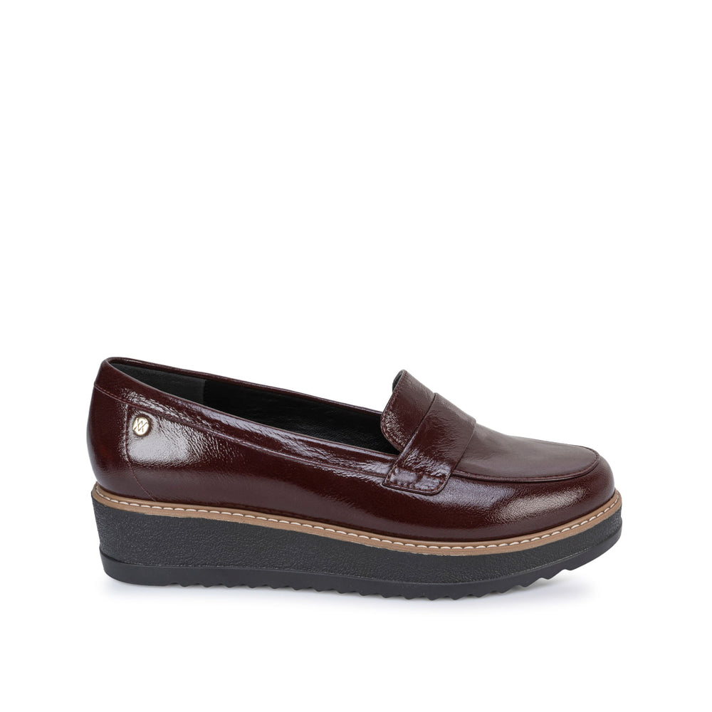 Zapato Mocasín Casual Vino