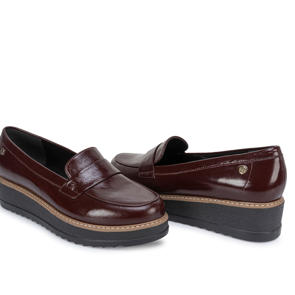 Zapato Mocasín Casual Vino