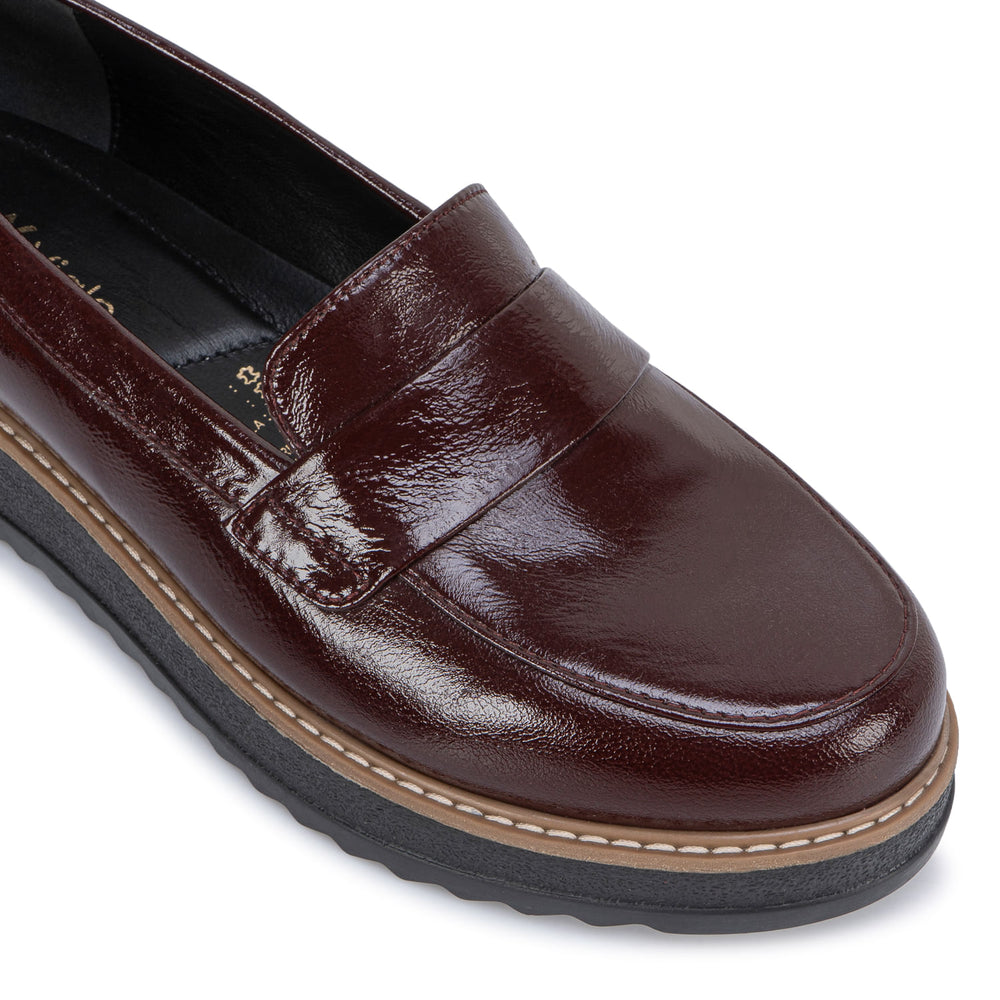 Zapato Mocasín Casual Vino