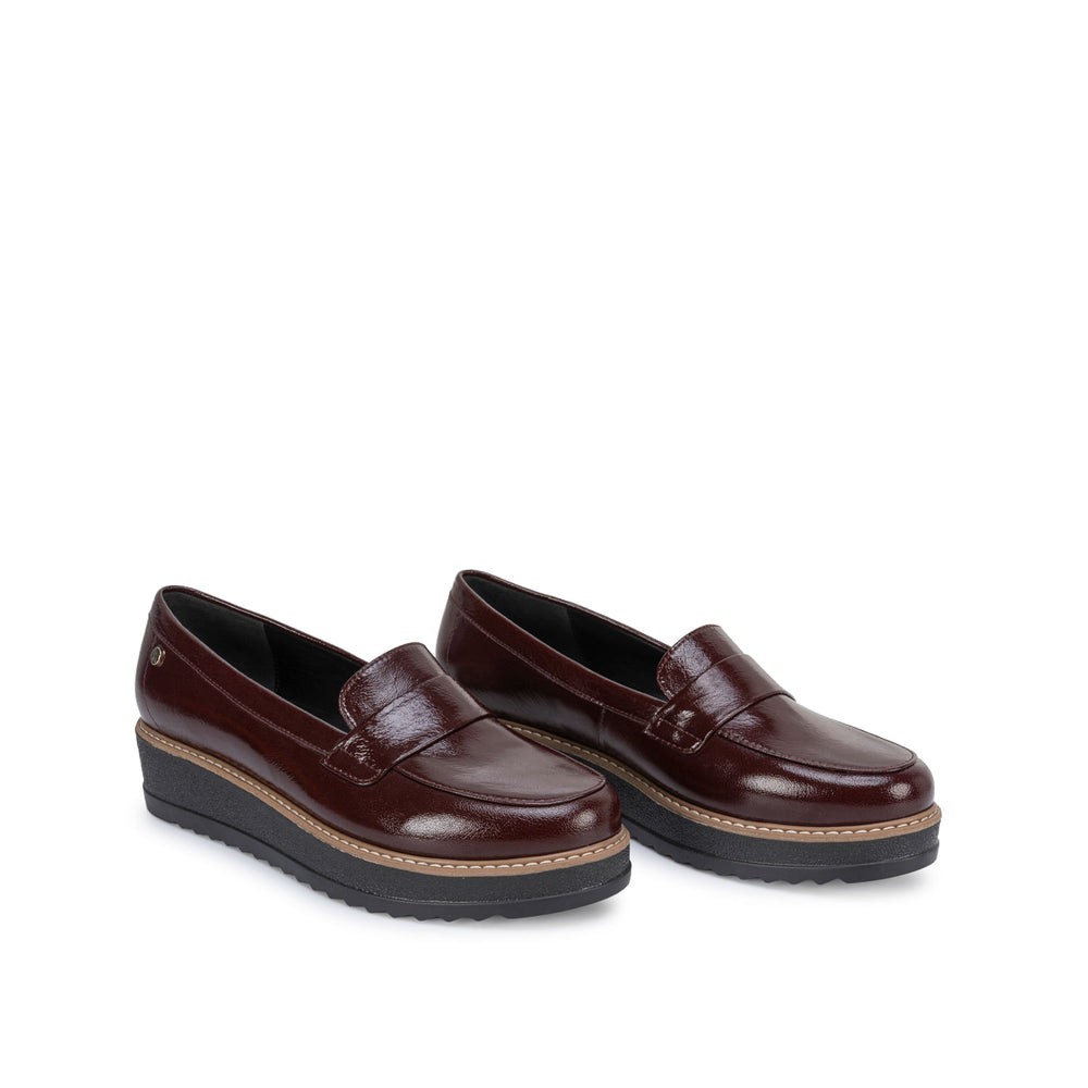 Zapato Mocasín Casual Vino
