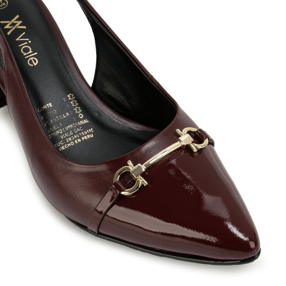 Zapato Stiletto Vestir Burgundy
