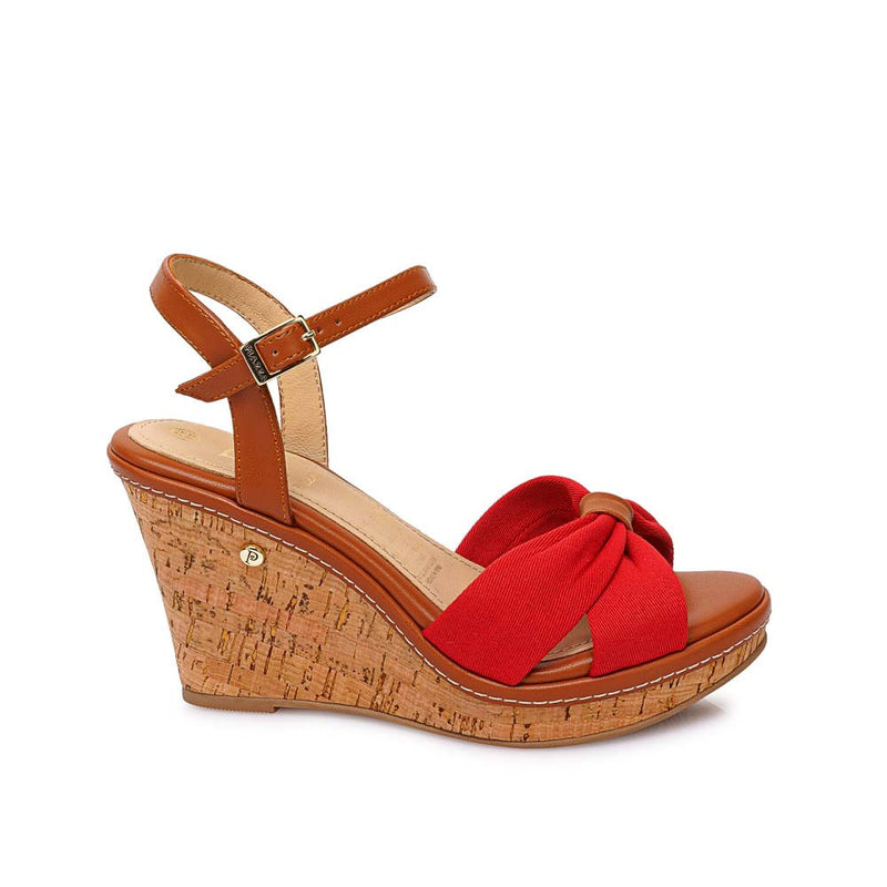 Sandalia D'Orsay Casual Rojo