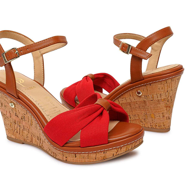 Sandalia D'Orsay Casual Rojo