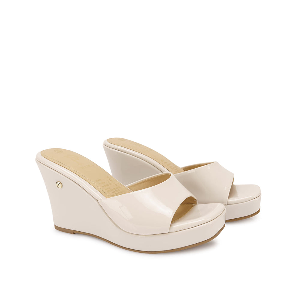 Sandalia Slide Casual Hueso