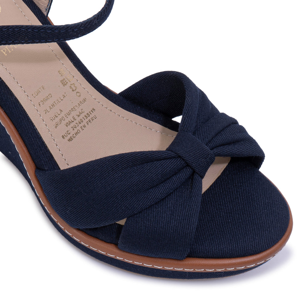 Sandalia D'Orsay Casual Azul