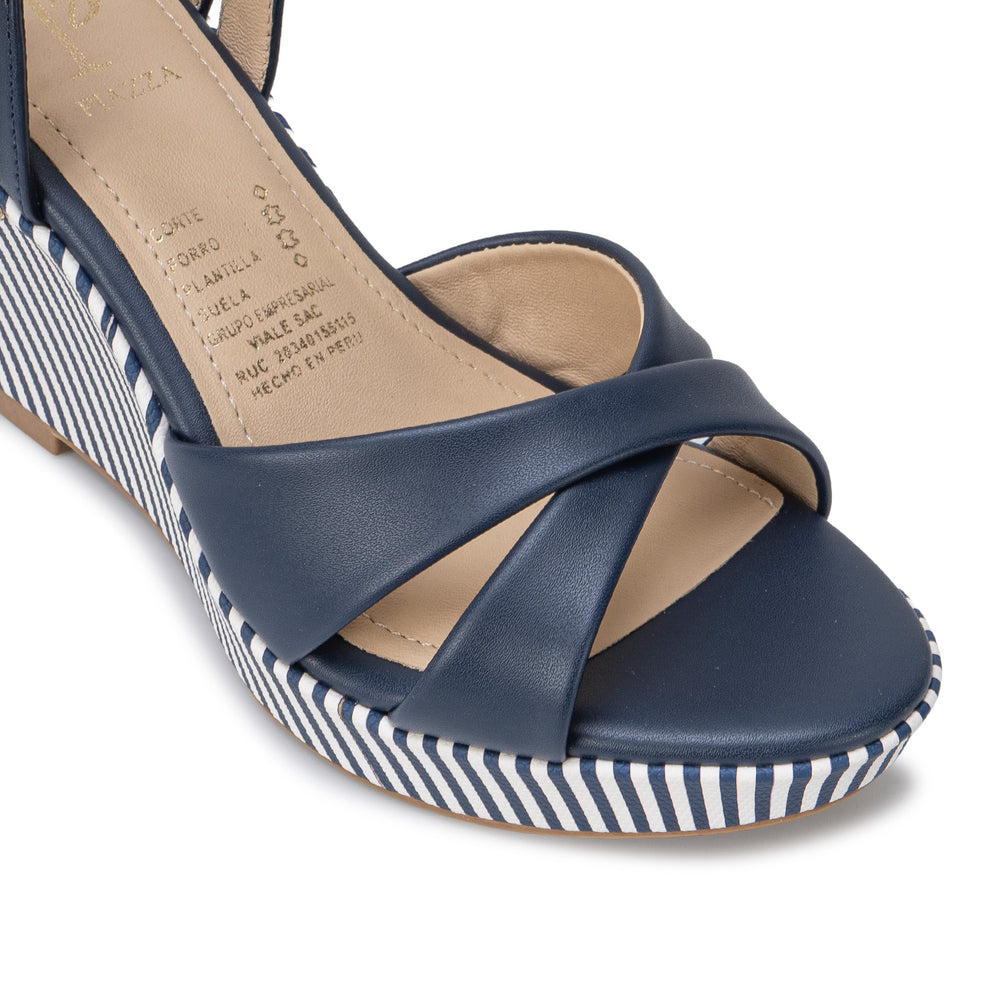 Sandalia D'Orsay Casual Azul