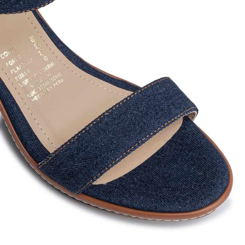 Sandalia D'Orsay Casual Azul