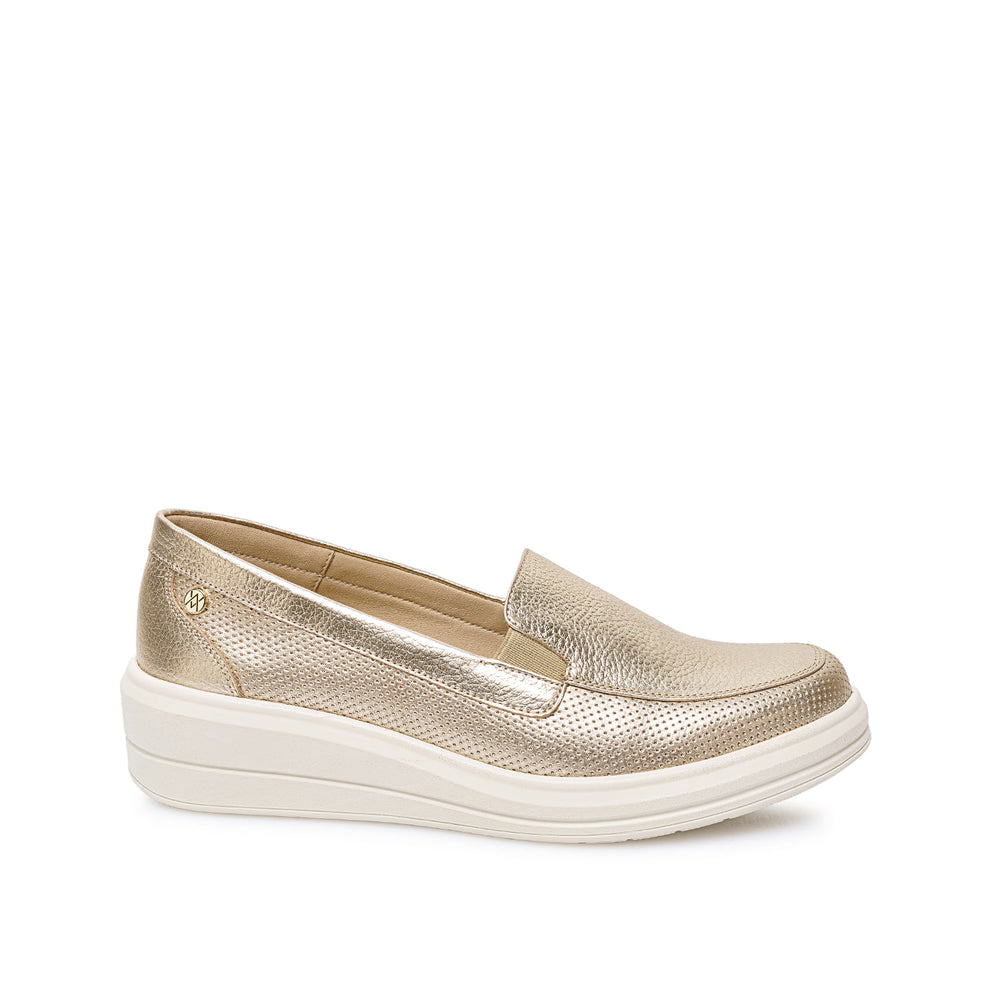 Zapato Slip On Casual Dorado