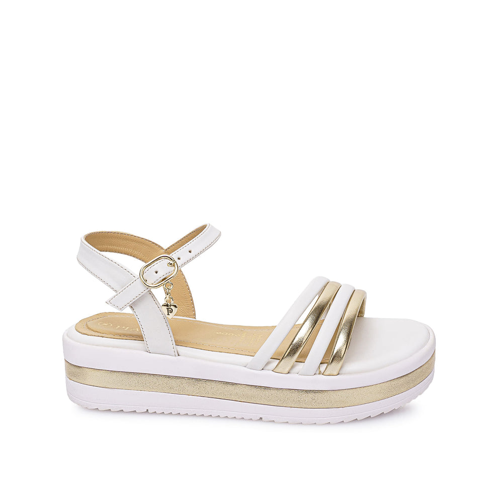 Sandalia D'orsay Casual Hueso