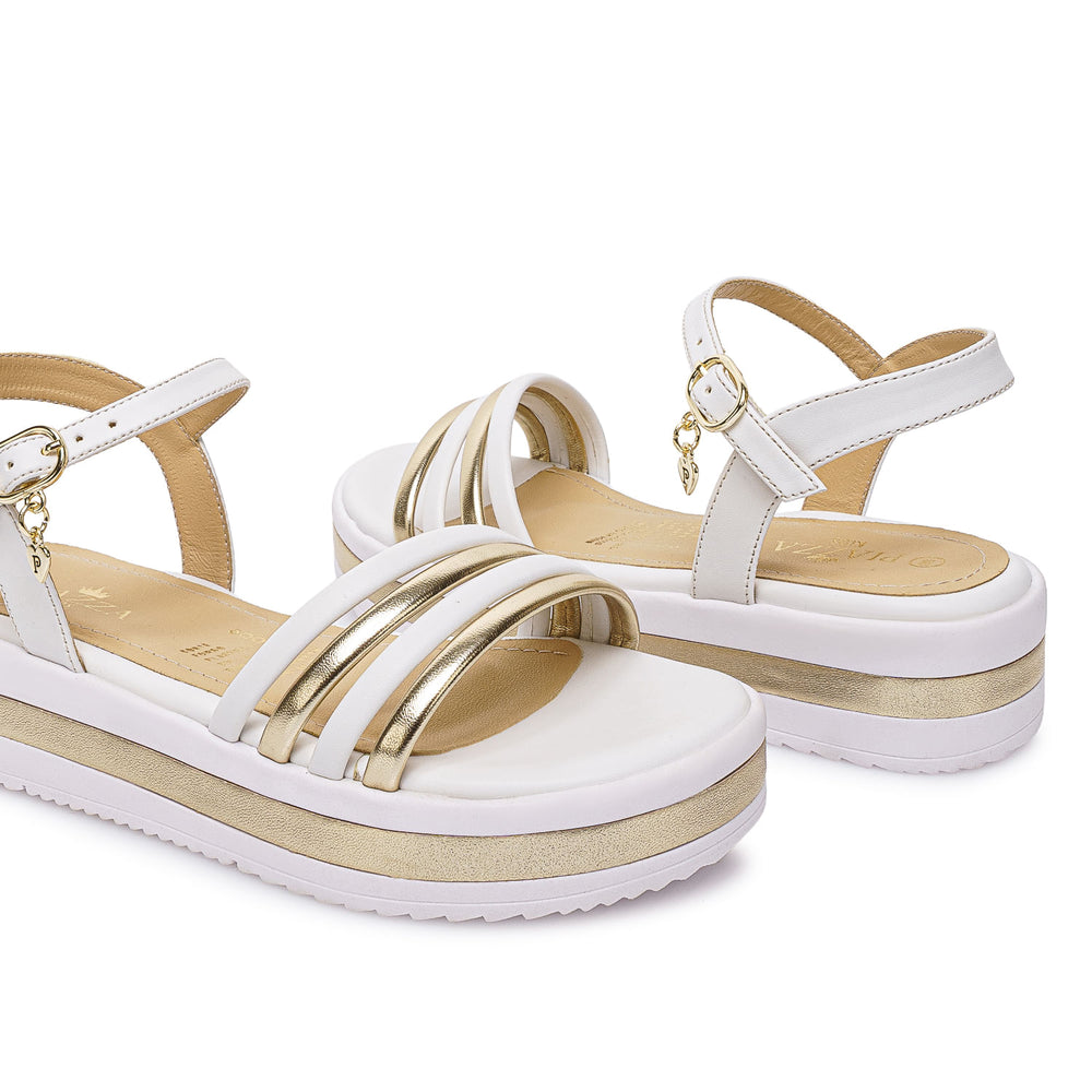 Sandalia D'orsay Casual Hueso