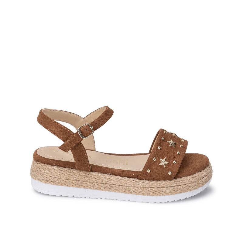 Sandalia D'Orsay Casual Caramelo