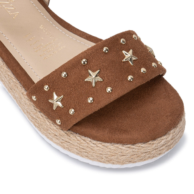 Sandalia D'Orsay Casual Caramelo
