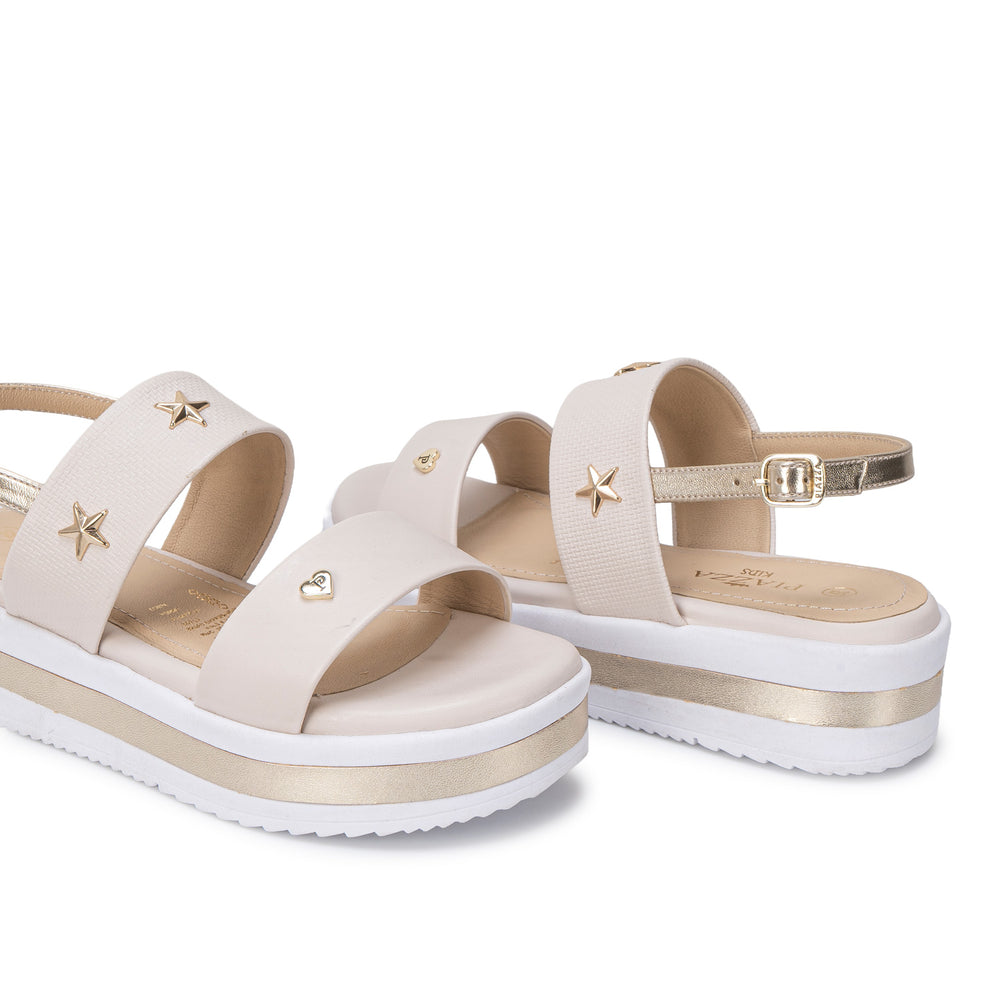 Sandalia D'Orsay Casual Hueso