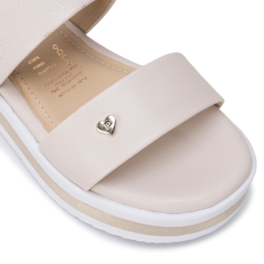 Sandalia D'Orsay Casual Hueso
