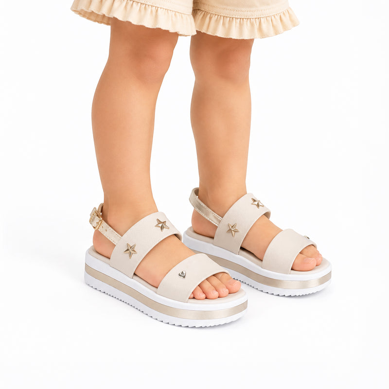 Sandalia D'Orsay Casual Hueso