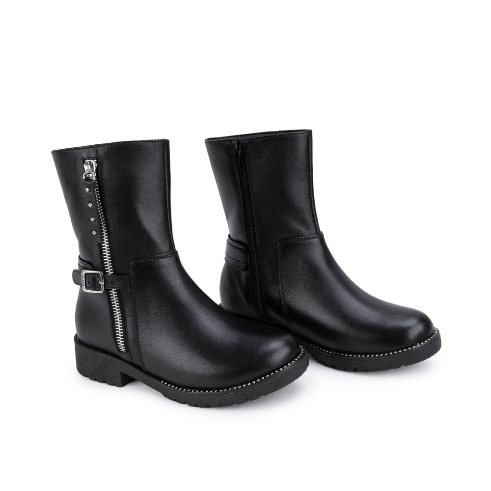 Bota Media Casual Negro