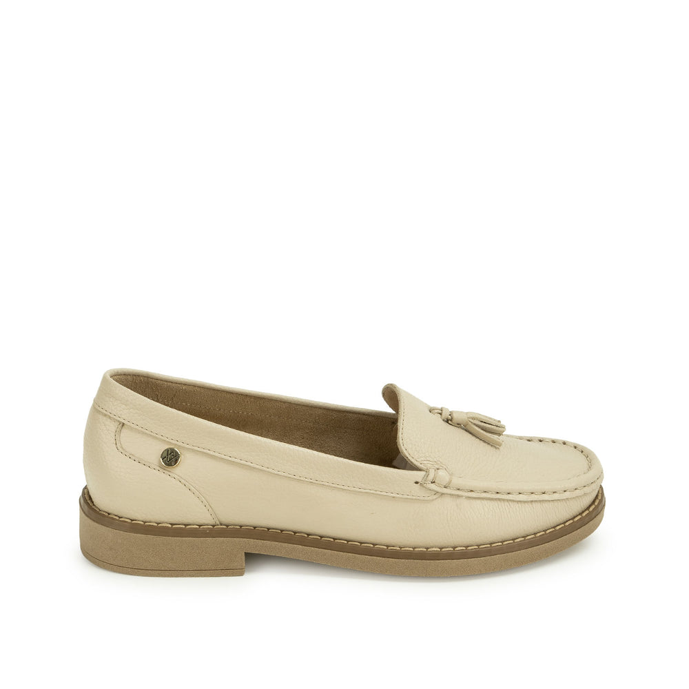 Zapato Mocasín Casual Vainilla