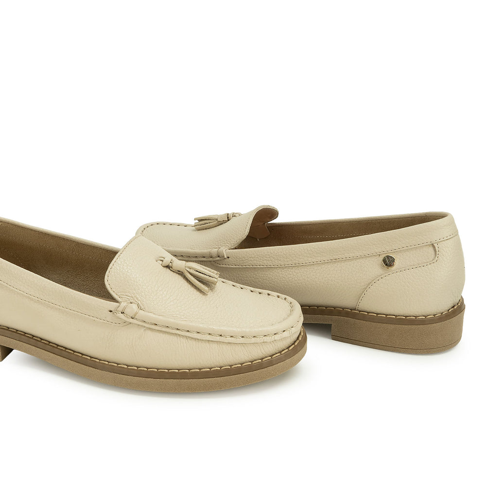 Zapato Mocasín Casual Vainilla