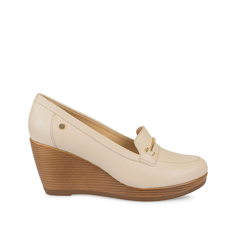 Zapato Mocasín Casual Vainilla
