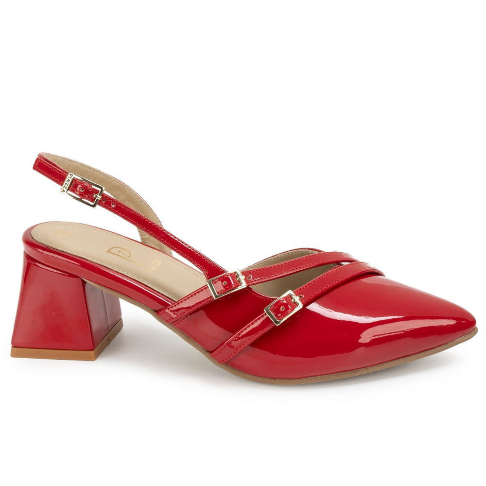 Zapato Stiletto Casual Rojo