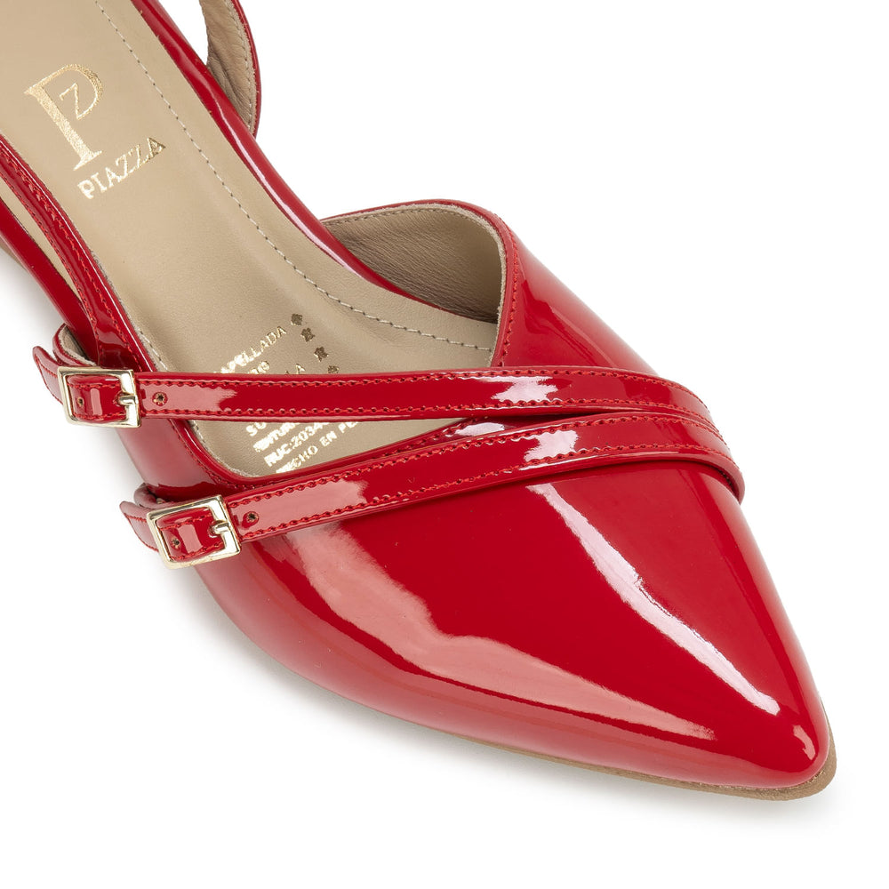 Zapato Stiletto Casual Rojo